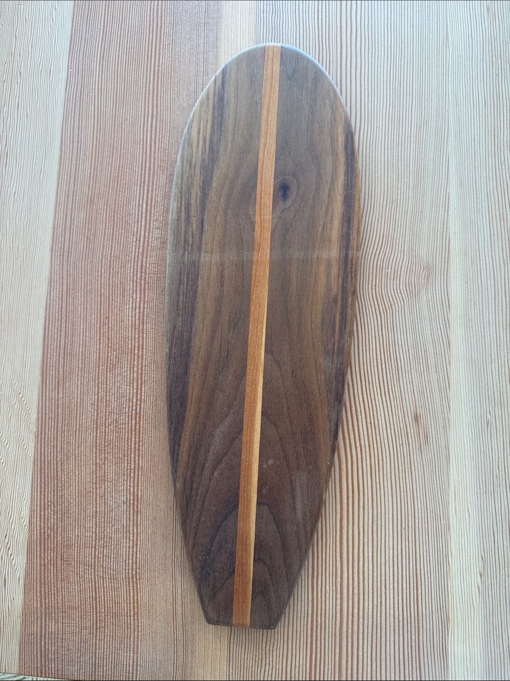Handmade Wooden Surfboard Cutting Board